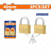 Wadfow by Winland 2PCS/Set 20mm-40mm Heavy Duty Key-Alike Brass Padlock Padlock Durable WAD-HT